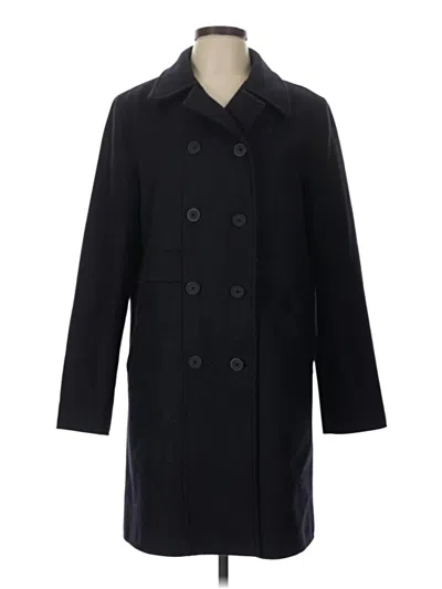 Pre-owned Gap Wool Coat In Black