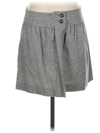 Pre-owned Gap Wool Skirt In Gray