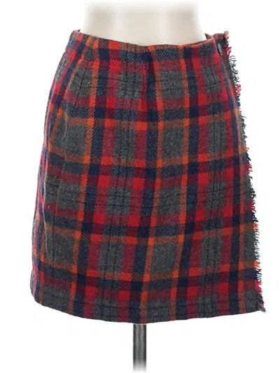 Pre-owned Gap Wool Skirt In Red