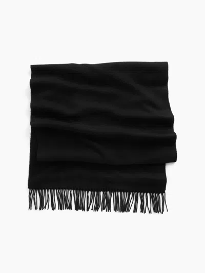 Gap Wool-blend Fringe Scarf In Black