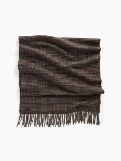 Gap Wool-blend Fringe Scarf In Brown