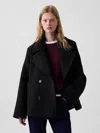 Gap Wool-blend Peacoat In Black