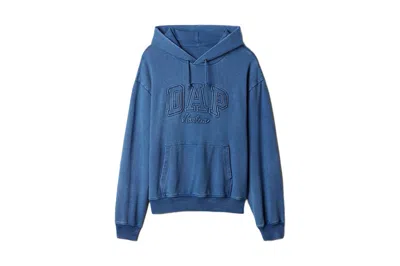 Pre-owned Gap X Dap Denim Logo Hoodie Light Indigo