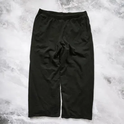 Pre-owned Gap X Kanye West Yeezy Gap Balenciaga Wide Leg Double Layer Sweatpants 2xl In Black