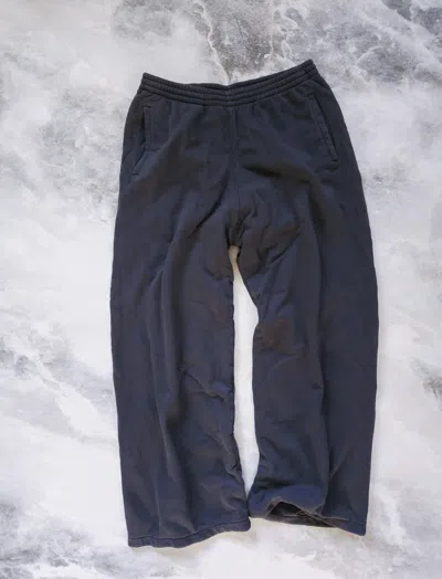 Pre-owned Gap X Kanye West Yeezy Gap Balenciaga Wide Leg Double Layer Sweatpants L New In Navy