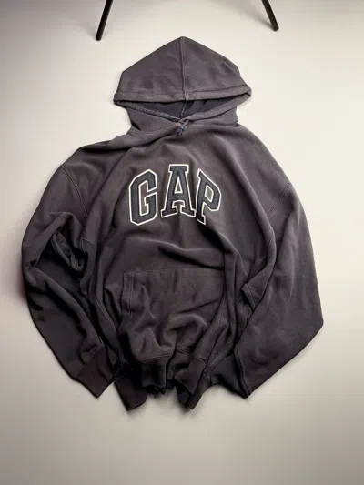 Pre-owned Gap X Vintage Gap Hoodie Big Logo In Blue
