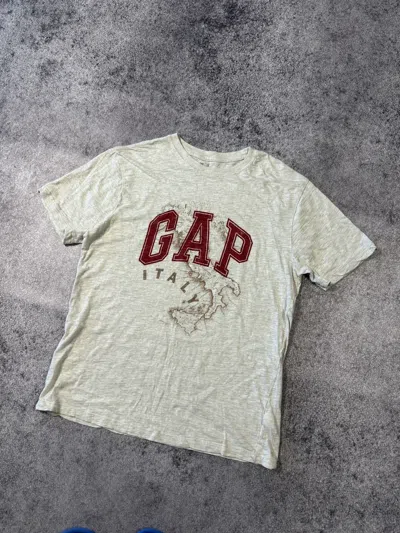 Pre-owned Gap X Vintage Y2k Vintage Gap Italy T-shirt Streetwear Casual Vtg Usa In Beige