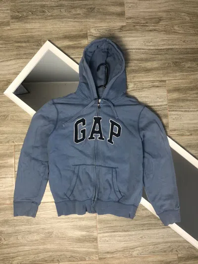 Pre-owned Gap X Vintage Zip Up Hoodie Gap Y2k In Blue