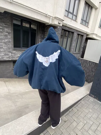 Pre-owned Gap X Yeezy Gap Engineered By Balenciaga Dove Hoodie In Blue