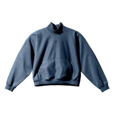 Pre-owned Gap Yeezy  Balenciaga High Neck Distressed Mockneck Sweater Men's Size Medium In Blue