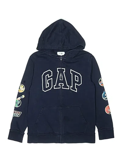Pre-owned Gap Kids' Zip Up Hoodie In Blue