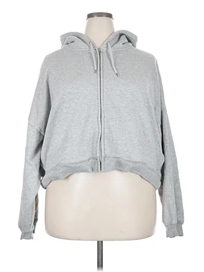 Pre-owned Gap Zip Up Hoodie In Gray