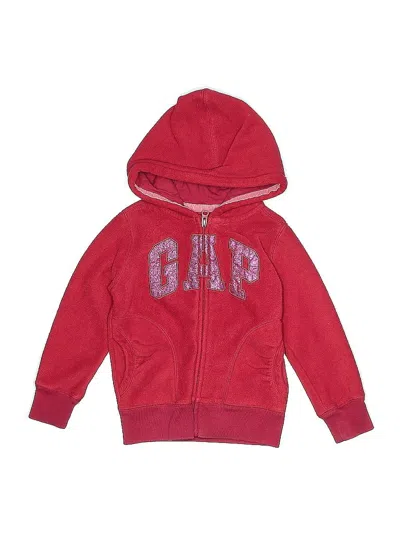 Pre-owned Gap Kids' Zip Up Hoodie In Red