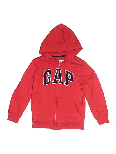 Pre-owned Gap Kids' Zip Up Hoodie In Red