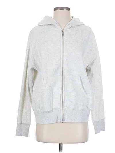 Pre-owned Gap Zip Up Hoodie In Silver