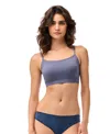 Gap Body Seamless Supportive Lounge Bra In Blue