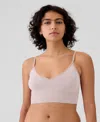 Gap Body Seamless V-neck Supersoft Bralette In Light Pink