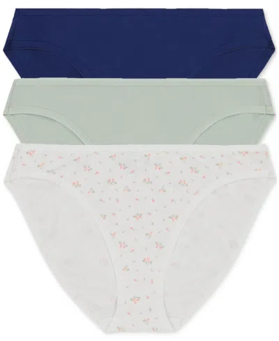 Gap Body Women's 3-pk Bikini Underwear Gpw00274 In Optic White Floral Print