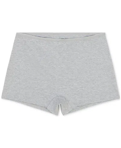 Gap Body Women's Cotton Stretch Boyshort Underwear Gpw00278 In Light Heather Grey