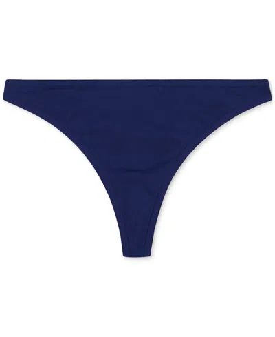Gap Organic Stretch Cotton Thong In Quiet Blue