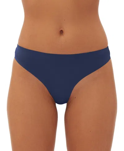 Gap Organic Stretch Cotton Thong In Quiet Blue