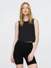 Gap Fit Breathe Cropped Muscle Tank Top In Black