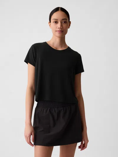 Gap Fit Breathe Cropped Shirt In Black
