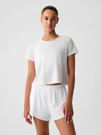 Gap Fit Breathe Cropped Shirt In White