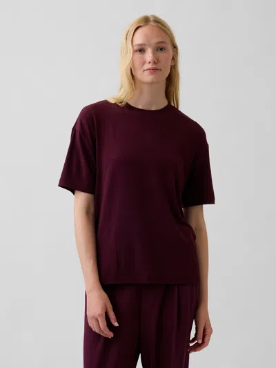 Gap Fit Breathe Relaxed T-shirt In Tuscan Red