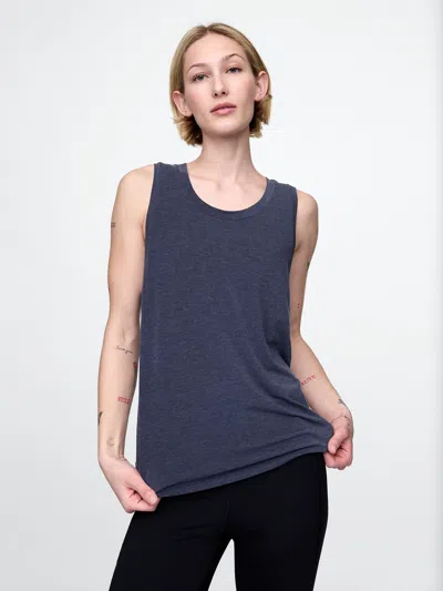 Gap Fit Breathe Tank Top In Navy Blue