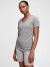 Gap Fit Breathe V-neck T-shirt In Grey