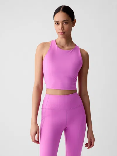 Gap Fit High Neck Cropped Brami In Budding Lilac