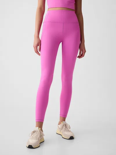 Gap Fit High Rise Power Full Length Leggings In Budding Pink Lilac