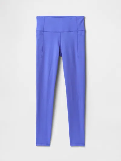 Gap Fit High Rise Power Full Length Leggings In Dazzling Blue