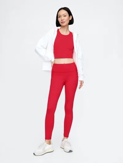 Gap Fit High Rise Power Full Length Leggings In Modern Red