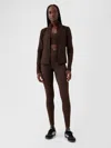 Gap Fit High Rise Power Full Length Leggings In Terra Brown