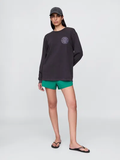 Gap Fit High Rise Running Shorts In Baize Green