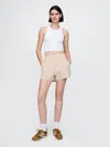 Gap Fit High Rise Running Shorts In Bedrock Beige