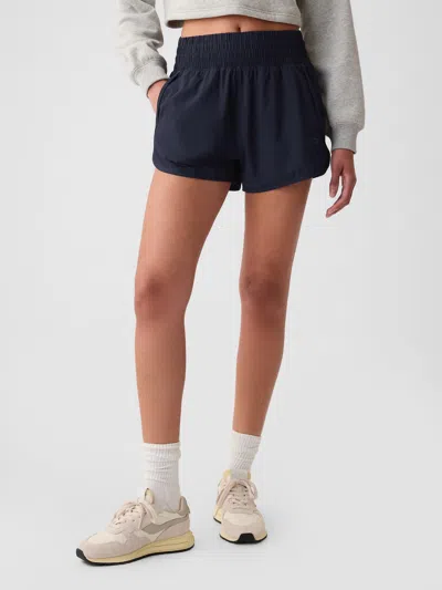 Gap Fit High Rise Running Shorts In Navy Blue