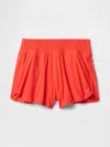 Gap Fit High Rise Running Shorts In Neon Hot Lava Orange