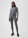 Gap Fit Lightweight Brushed Jersey Leggings In Charcoal Grey