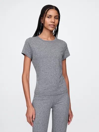 Gap Fit Lightweight Brushed Jersey T-shirt In Grey