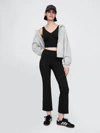 Gap Fit Lightweight Performance Cropped Flare Leggings In Black
