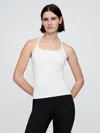 Gap Fit Lightweight Performance Racerback Tank Top In Off White