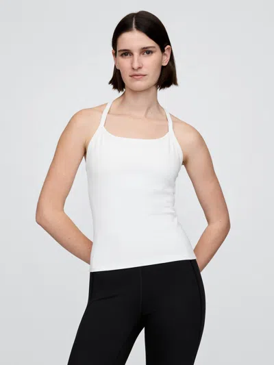 Gap Fit Lightweight Performance Racerback Tank Top In Off White