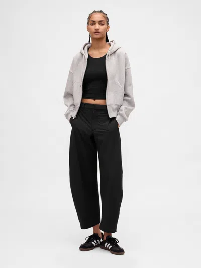 Gap Fit Mid Rise Lined Runaround Barrel Pants In Black