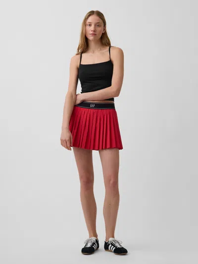 Gap Fit Pleated Exercise Skort In Red