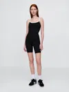 Gap Fit Power Bike Short Romper In True Black With White Trim