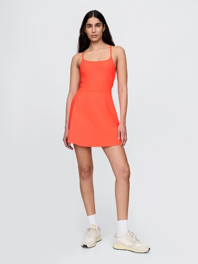 Gap Fit Power Exercise Dress In Neon Hot Lava Orange
