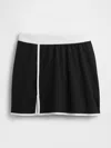 Gap Fit Power Exercise Skort In True Black With White Trim